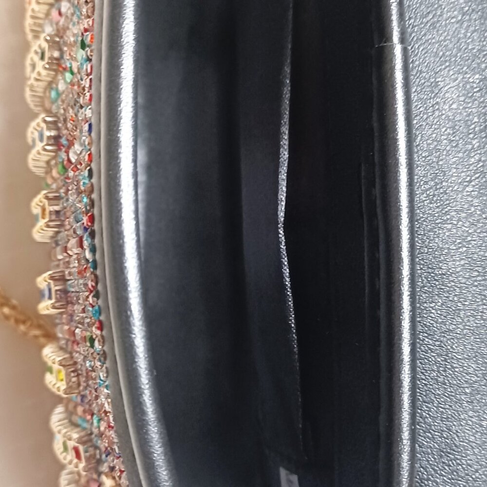 Multi Colored Rhinestone Encrusted Purse - Picture 6 of 11